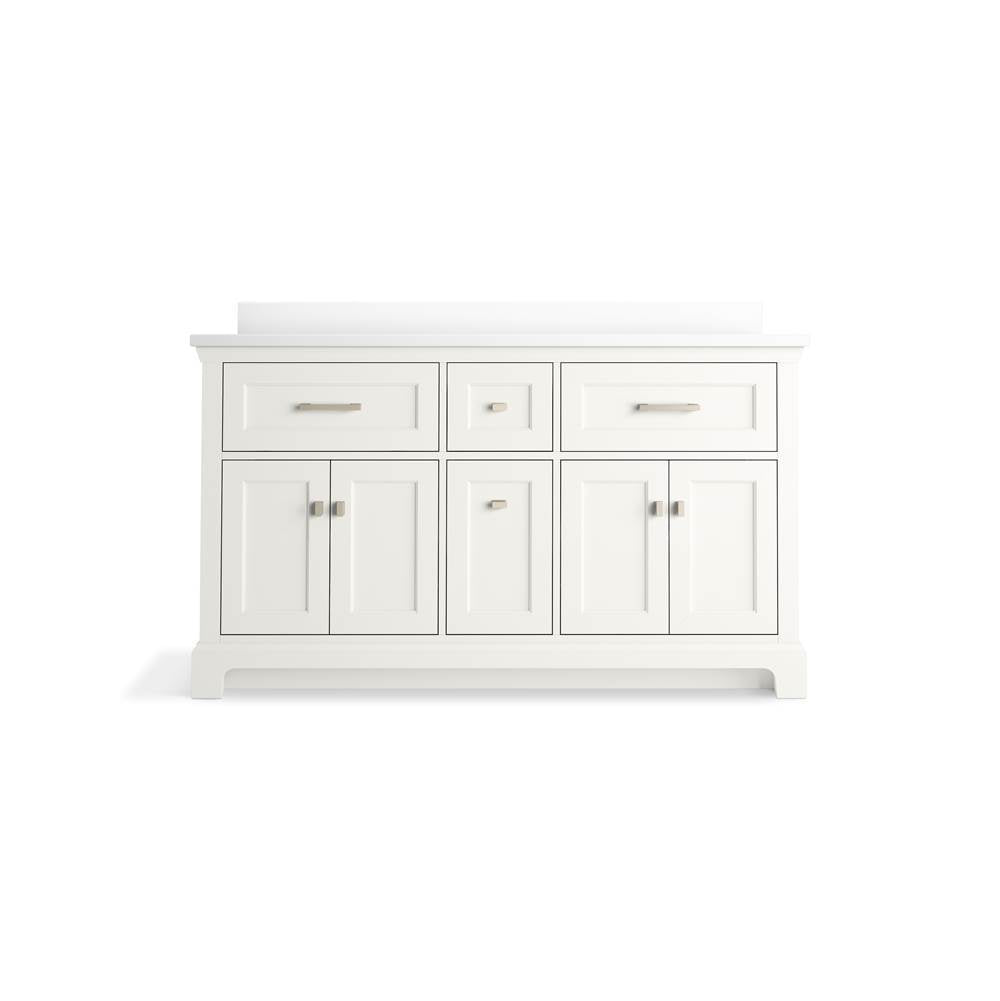 CharlemontE 60'' bathroom vanity cabinet with sinks and quartz top
