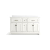 CharlemontE 60'' bathroom vanity cabinet with sinks and quartz top