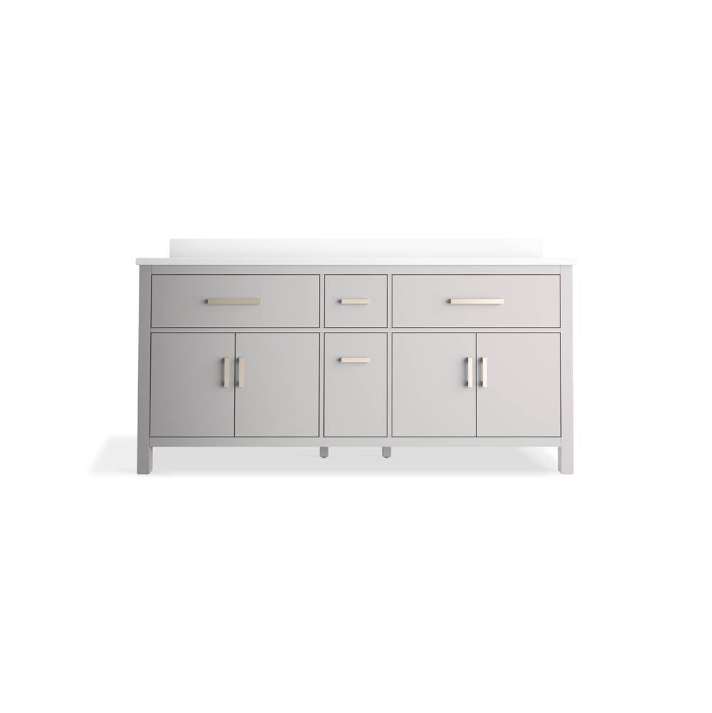 Kresla 72'' bathroom vanity cabinet with sinks and quartz top