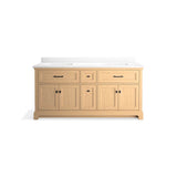 CharlemontE 72'' bathroom vanity cabinet with sinks and quartz top