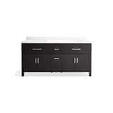 Kresla 72'' bathroom vanity cabinet with sinks and quartz top