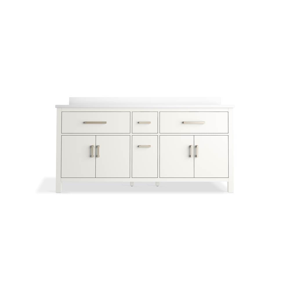 Kresla 72'' bathroom vanity cabinet with sinks and quartz top