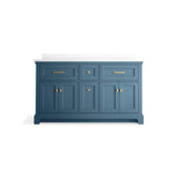 CharlemontE 60'' bathroom vanity cabinet with sinks and quartz top