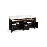 Kresla 72'' bathroom vanity cabinet with sinks and quartz top