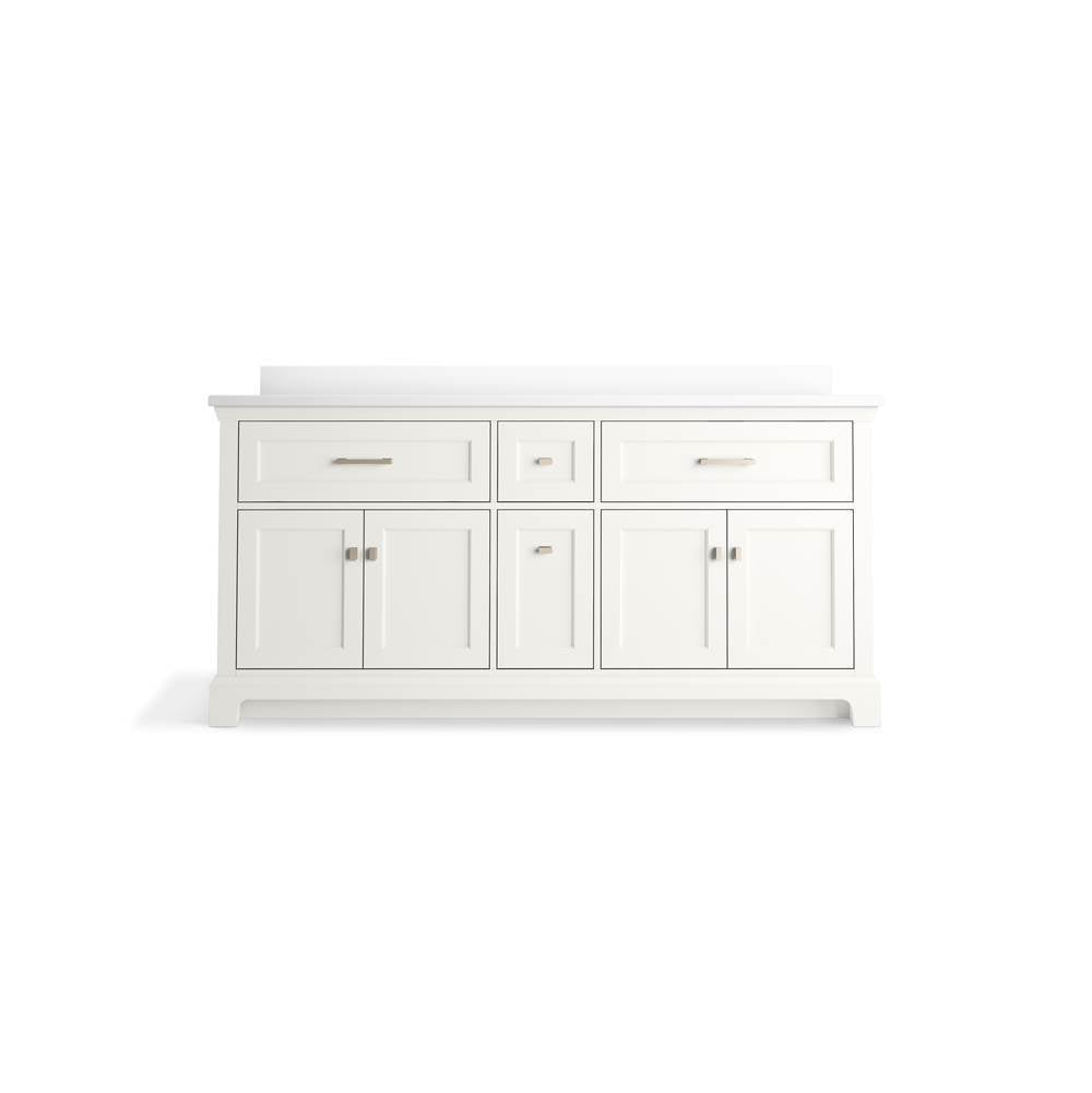 CharlemontE 72'' bathroom vanity cabinet with sinks and quartz top