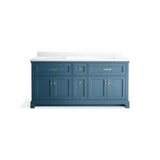 CharlemontE 72'' bathroom vanity cabinet with sinks and quartz top