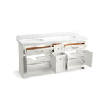 CharlemontE 72'' bathroom vanity cabinet with sinks and quartz top