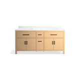 Kresla 72'' bathroom vanity cabinet with sinks and quartz top