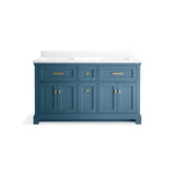 CharlemontE 60'' bathroom vanity cabinet with sinks and quartz top