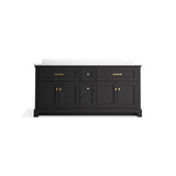 CharlemontE 72'' bathroom vanity cabinet with sinks and quartz top