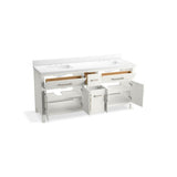 Kresla 72'' bathroom vanity cabinet with sinks and quartz top