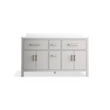 Kresla 60'' bathroom vanity cabinet with sinks and quartz top