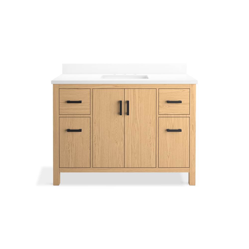 Kresla 48'' bathroom vanity cabinet with sink and quartz top