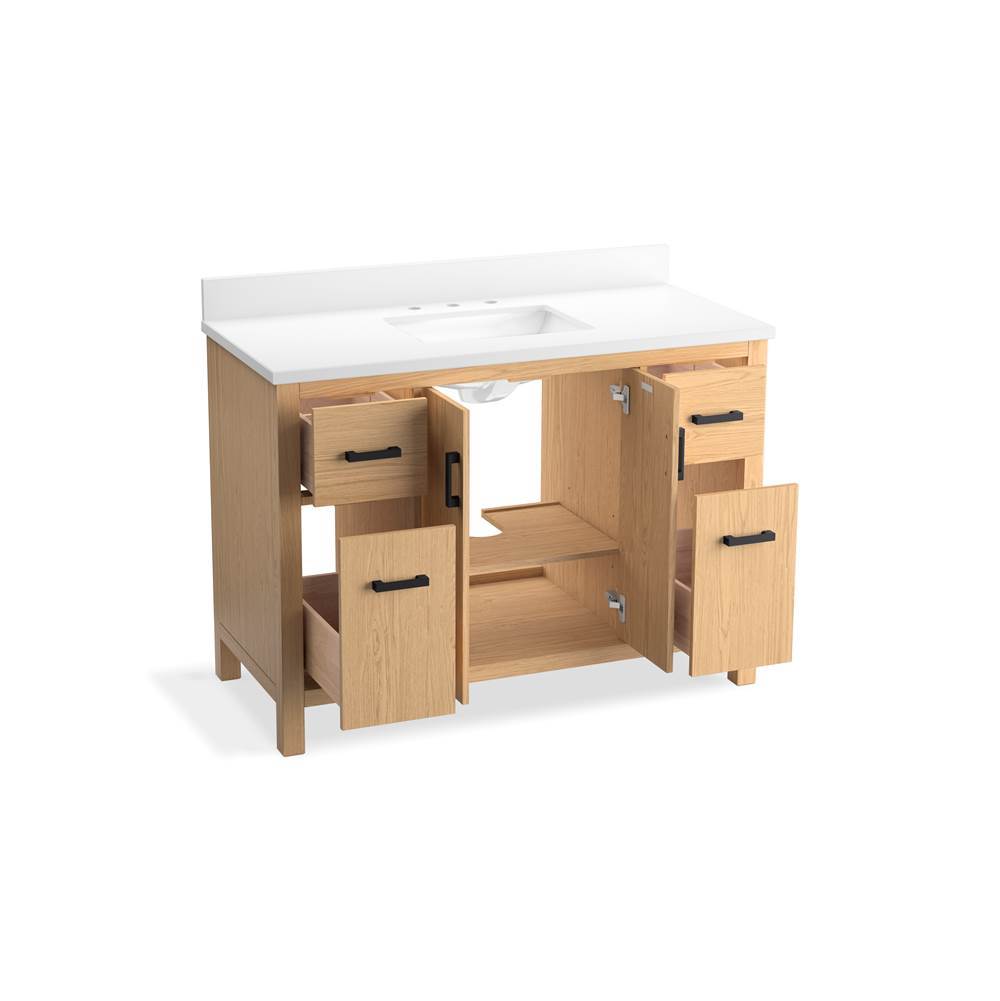 Kresla 48'' bathroom vanity cabinet with sink and quartz top