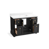 CharlemontE 48'' bathroom vanity cabinet with sink and quartz top