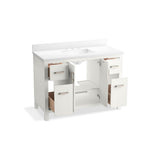 Kresla 48'' bathroom vanity cabinet with sink and quartz top