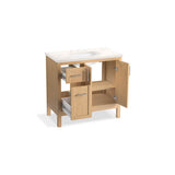 HadronE 36'' bathroom vanity cabinet with sink and quartz top