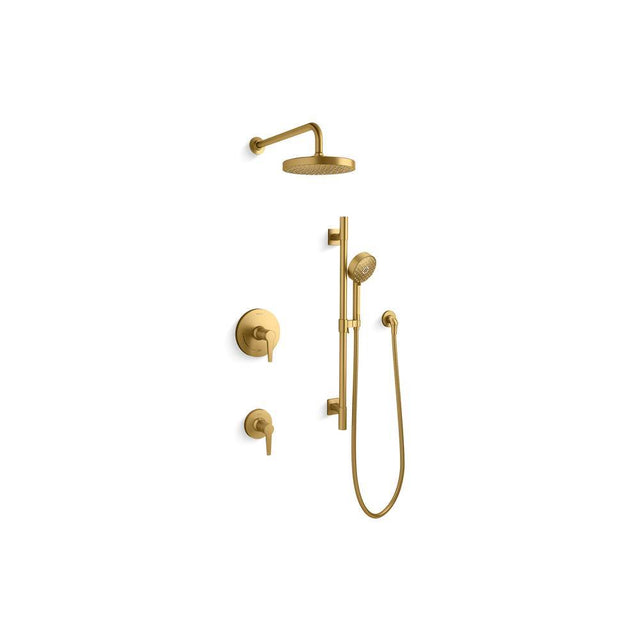 Kohler - Awaken Showering kit, 1.75 gpm - Vibrant Brushed Moderne Brass