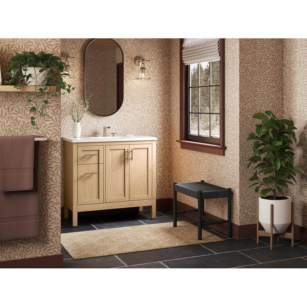 HadronE 36'' bathroom vanity cabinet with sink and quartz top