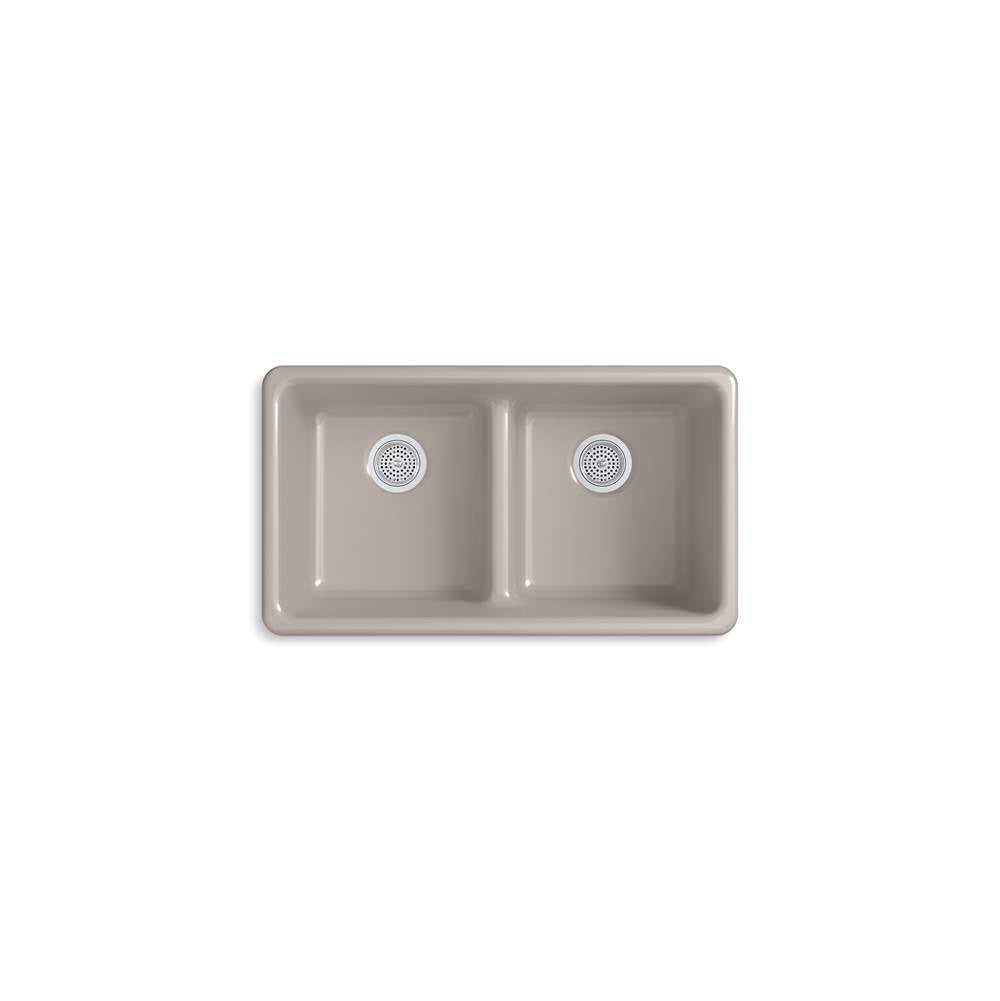 Iron/Tones Smart Divide 33'' top-/undermount double-bowl kitchen sink