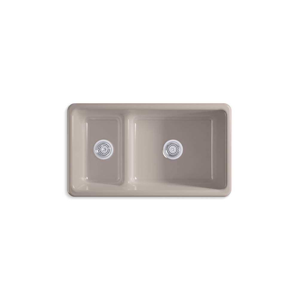 Iron/Tones Smart Divide 33'' top-/undermount double-bowl kitchen sink