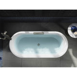 VoluteE 63'' x 28-3/8'' freestanding bath with shroud