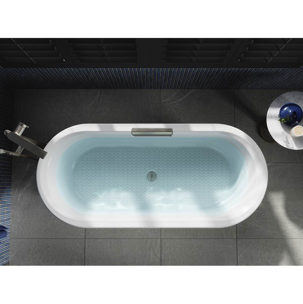 VoluteE 63'' x 28-3/8'' freestanding bath with base