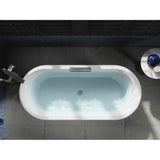 VoluteE 63'' x 28-3/8'' freestanding bath with base