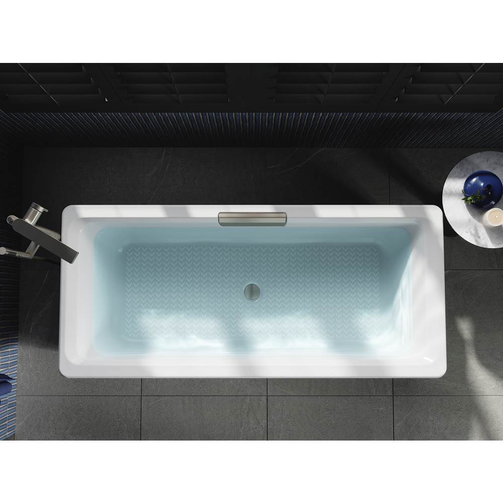 VoluteE 63'' x 28-3/8'' freestanding bath with shroud