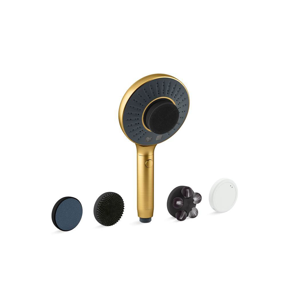 Kohler - SpaVivaE Two-function handshower with all-in-one cleansing device, 1.75 gpm - Vibrant Brushed Moderne Brass
