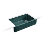 Kohler - Whitehaven 35-3/4'' undermount single-bowl farmhouse kitchen sink - Teal