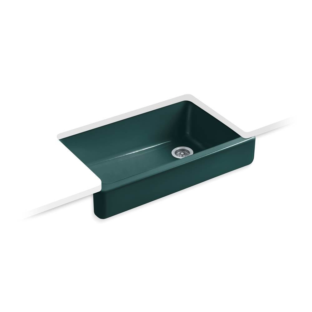 Kohler - Whitehaven 35-1/2'' undermount single-bowl farmhouse kitchen sink - Teal