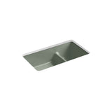 Kohler - Iron/Tones Smart Divide 33'' top-/undermount double-bowl kitchen sink - Aspen Green