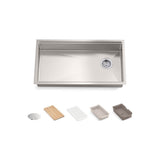 Kohler - Strive 32'' undermount single-bowl workstation kitchen sink - Stainless Steel