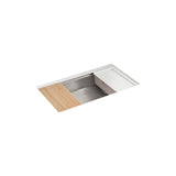 Strive 32'' undermount single-bowl workstation kitchen sink
