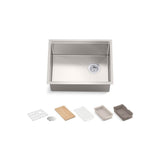 Kohler - Strive 23'' undermount single-bowl workstation kitchen sink - Stainless Steel