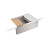 Strive 29-1/2'' undermount single-bowl farmhouse workstation kitchen sink