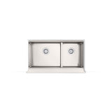 Strive 35-1/2'' undermount double-bowl farmhouse workstation kitchen sink