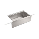 Strive 32-1/2'' undermount single-bowl farmhouse workstation kitchen sink