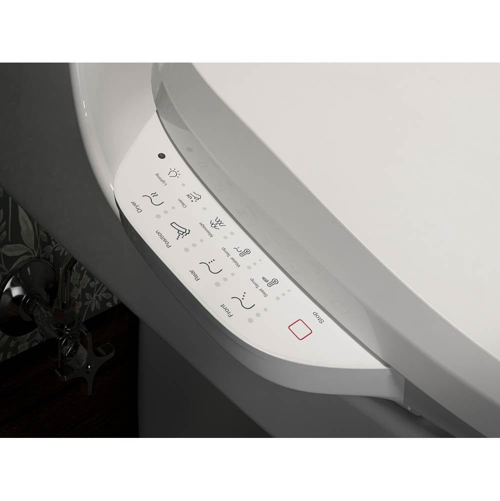 PureWash E725 Elongated bidet toilet seat with remote control