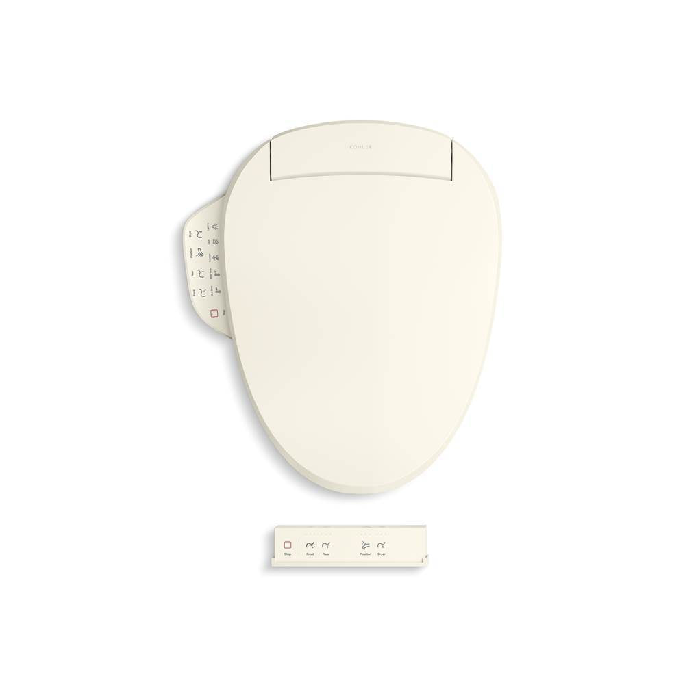 Kohler - PureWash E725 Elongated bidet toilet seat with remote control - Biscuit