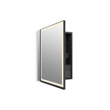 CollageE 24'' x 32'' lighted framed medicine cabinet, left-hinged
