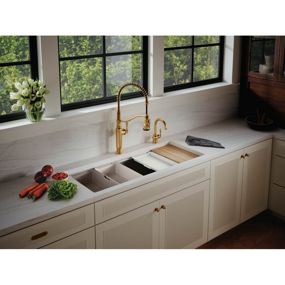 Strive 44'' undermount single-bowl workstation kitchen sink