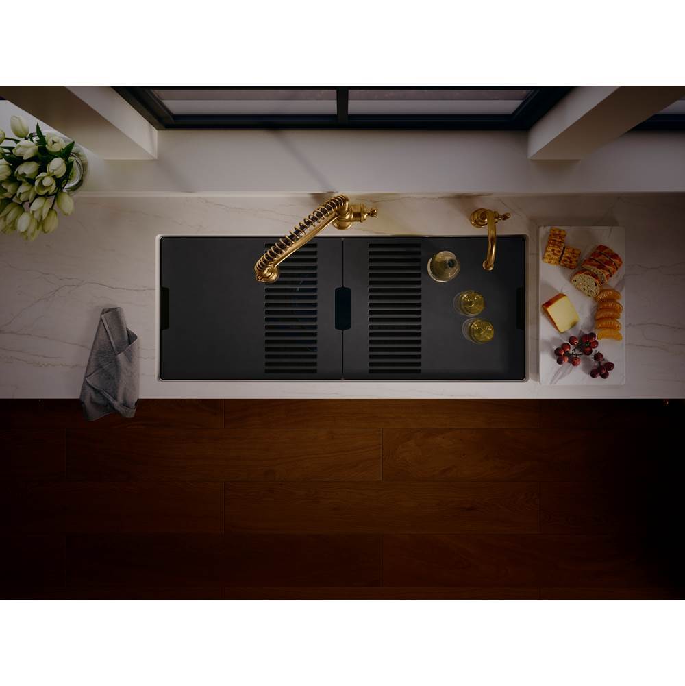 Strive 44'' undermount single-bowl workstation kitchen sink