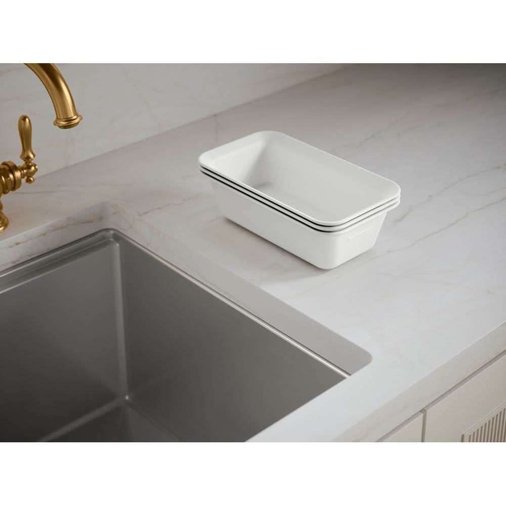 Three-piece workstation prep bowl set