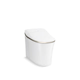 Kohler - Eir One-piece elongated smart toilet, dual-flush - White with Brushed Nickel
