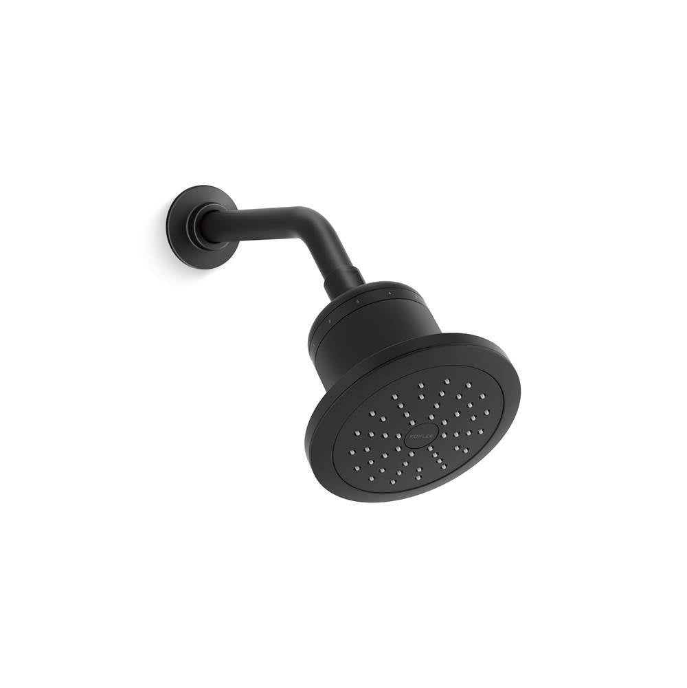 Kohler - CinqE Round single-function filtered showerhead, 1.75 gpm - Matte Black