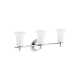 Kohler - Bellera Three-light sconce with frosted shades - Polished Chrome
