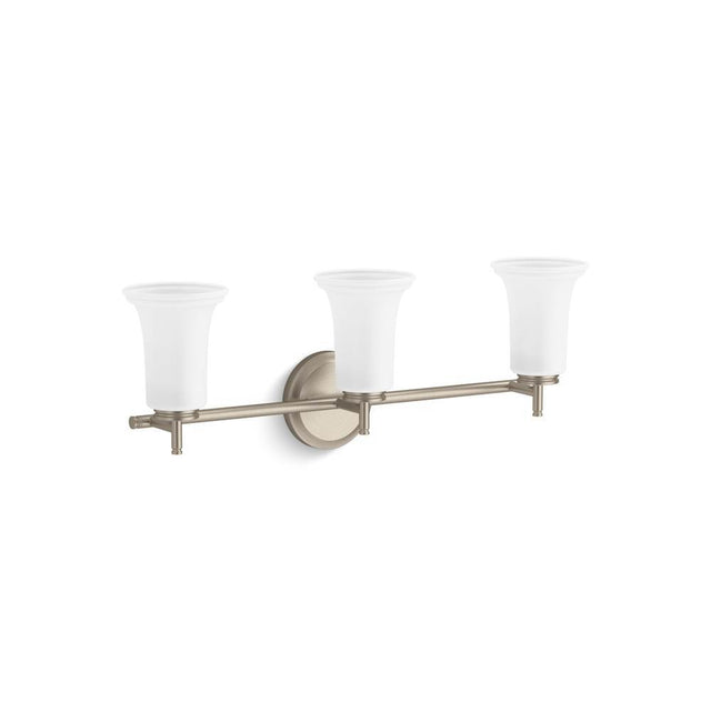 Kohler - Bellera Three-light sconce with frosted shades - Brushed Nickel