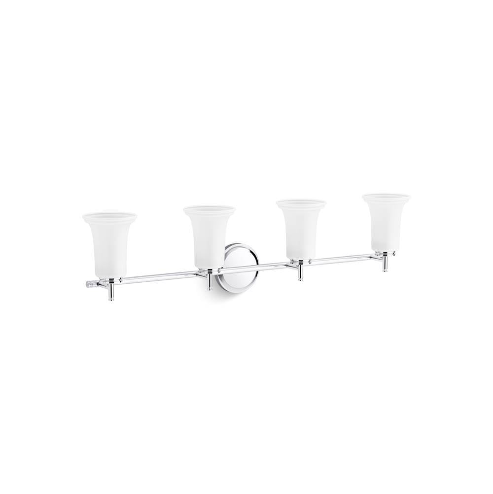 Kohler - Bellera Four-light sconce with frosted shades - Polished Chrome